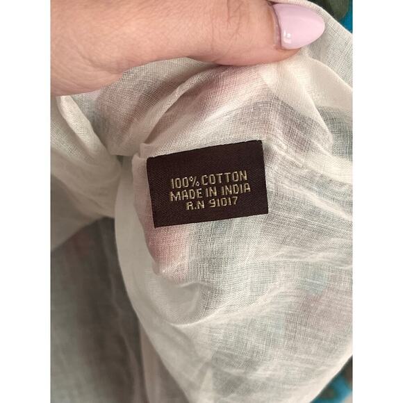 Solitaire Floral Pull On High Waisted Tiered Midi A-Line Skit Blue/Red Women's S - Picture 6 of 8